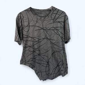 Under Armour Do Work Asymmetrical Short Sleeve tshirt Gray sz Medium